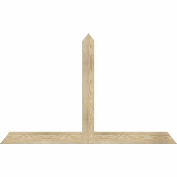Ekena Millwork Portland Rough Sawn Timber Gable Bracket, Douglas Fir, 60"W x 38"H x 2"D x 4"F, 15/12 Pitch GBW060X38X0204POR00RDF - main